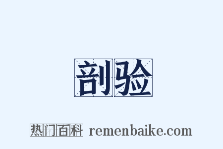 剖验是什么意思的图片
